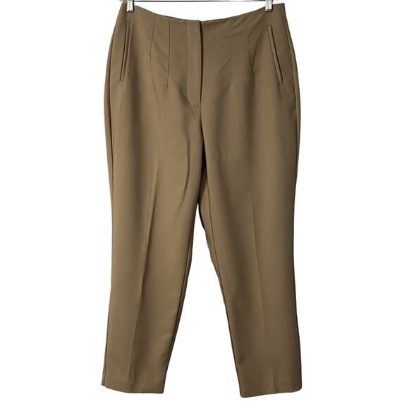 Nine West Womens Dress Pants Size 14 Beige Hook and Eye Pockets Straight - Picture 1 of 9